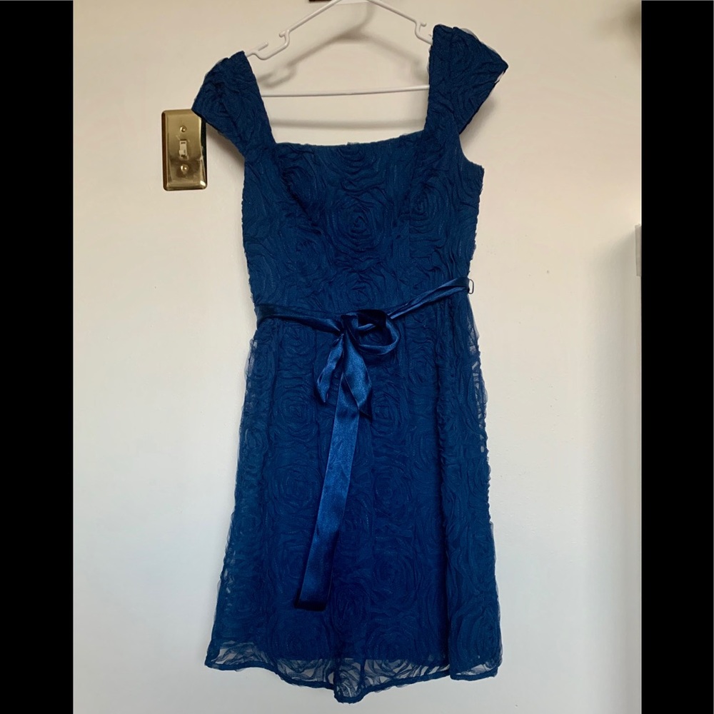 Adrianna Papell Blue Floral Dress